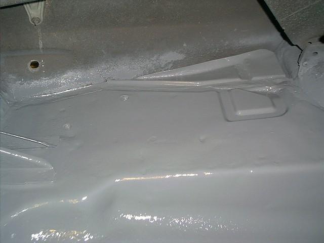 Luckly there is really not to much seroius rust on this car.  We chemically treated the metal so that it would convert the rust to another inert substance.  Once done with that this metal etching primer will protect it for years to come.