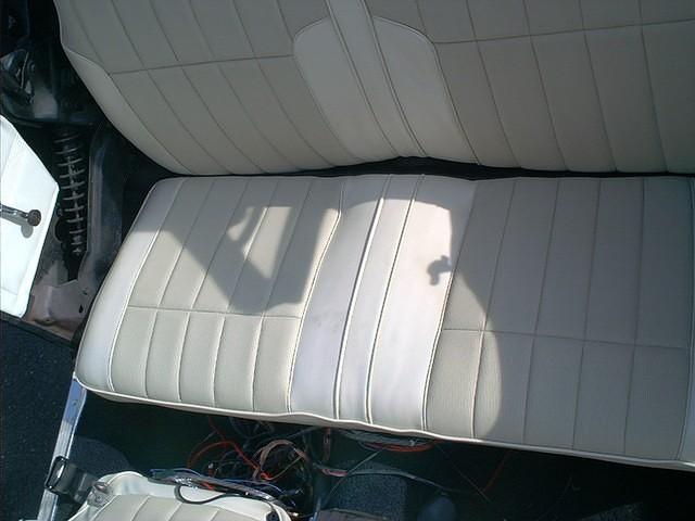 Here is the lower seat just set down for the photo.  You can see that it is just as pretty as the top.