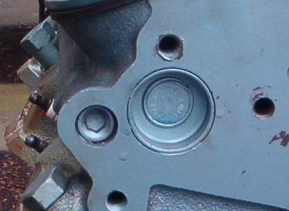 Well you can see nice and up in your face that this plug still has the center area in it.  That indicates that Adrian installed his motor correctly and started it up with out an overheating.