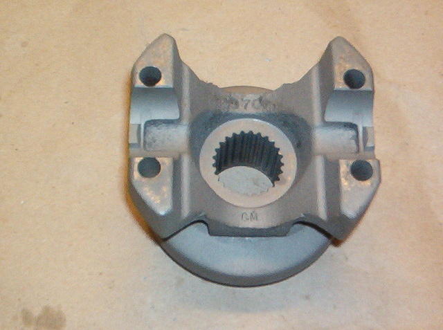 This is the appearance of the part after leaving the sand blasting cabinet.  I can inspect the flange in a far greater detail in this clean condition.  It is fluxed to check for cracks, any threads tapped, burrs removed from the cap saddles, even the s...