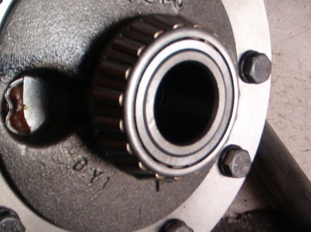 Here is the Eaton Posi Carrier with the Side Bearing Pressed onto it.  This is  the most often mistaken location.  When installed flush with the end of the journal the bearings fail in short order.