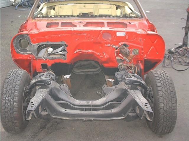 You can see the complete firewall.  I know that you probally think this car is salvageable and you are right.  I can fix it.  I will fix it.  But why not use two cars in the process and combine the best of both vehicles while saving the customer money?