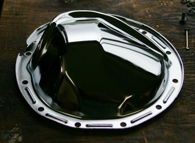 I also utilize a Custom Made in America rear differential cover.  It is a hella cool unit.  It fits correctly and looks like a Harley Davidson part.  Nice and perty show chrome.