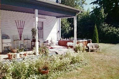 This is a Picture of the Hot Tub.  Gail and I sat there one night watching the Ghosts turn off and turn on a light in one of our "Club Member's" rooms.  He said he slept like a baby and there was no light on in his bedroom.