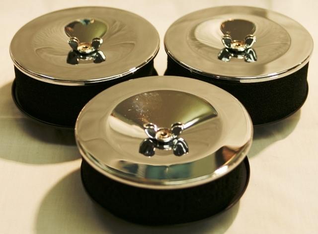 Tri Power Chrome Air Cleaner Lids