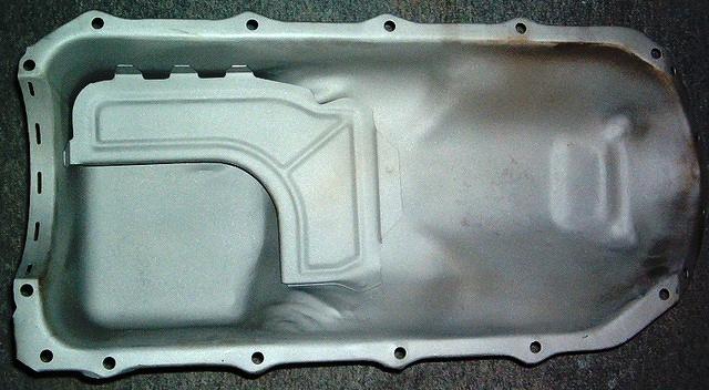 Stock oil pan?  In this case no.  I would utilize a baffled oil pan.  350 or 455 cubic inch engine, the body will still haul ass in the corners and the oil pan needs to be able to keep the oil on the pickup. Here is a picure of the OEM pan for later mo...