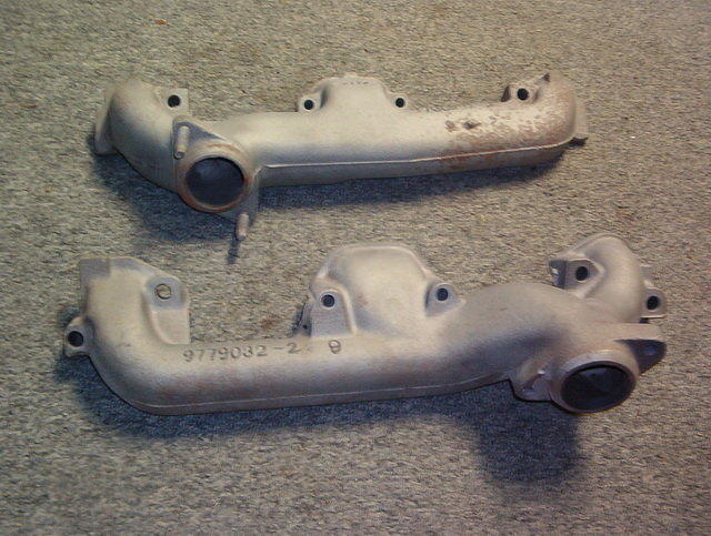 Well here is a set of carefully abrasively blasted OEM Log Manifolds.  They are next to no good and I can only see providing this cleaning to keep them in good shape while they sit in a box under your Garage Bench.