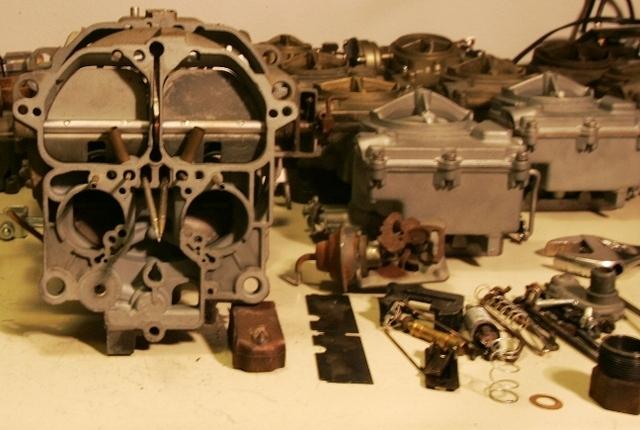 These are the parts that are internal to the inside of a Rochester Carburetor.  Every part has it's place and function.