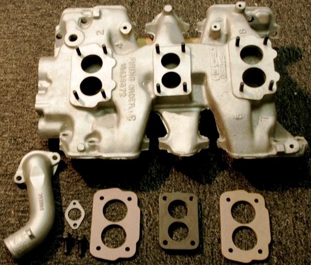 How can you figure that out?  Well here is an NOS, OEM, Brand New, Never Before Installed 421 Super Duty Intake Manifold.  It will be the basis for our build up of the most challenging Tri Power to assemble.