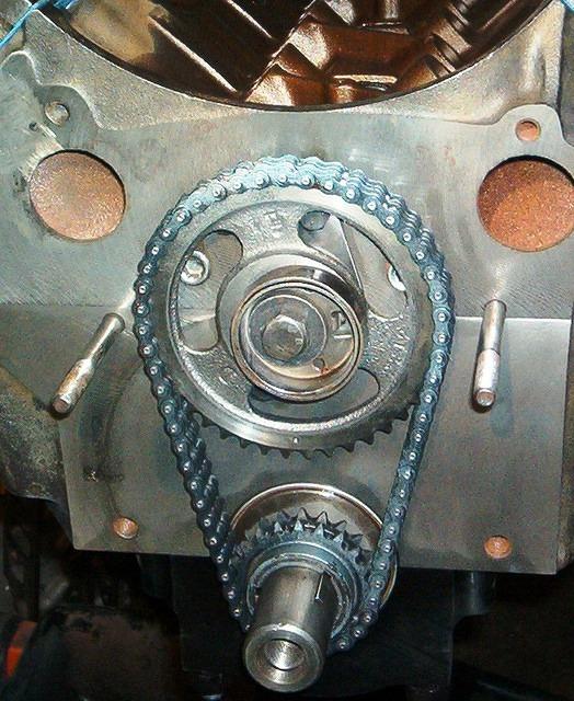 Now we come up to the question of which way to connect the Camshaft to the Crank.  Now there are several nice new toys to hit the market.  I like this Comp Cams Double Roller Chain as the next step up from stock.  I have never had a failure with this u...