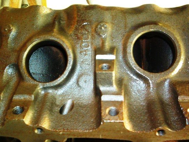 On most post 69 engines you can sometimes find the Cubic Inch Displacement of the block between the freeze plugs.  In this case this represents a 400 Cubic Inch Engine.