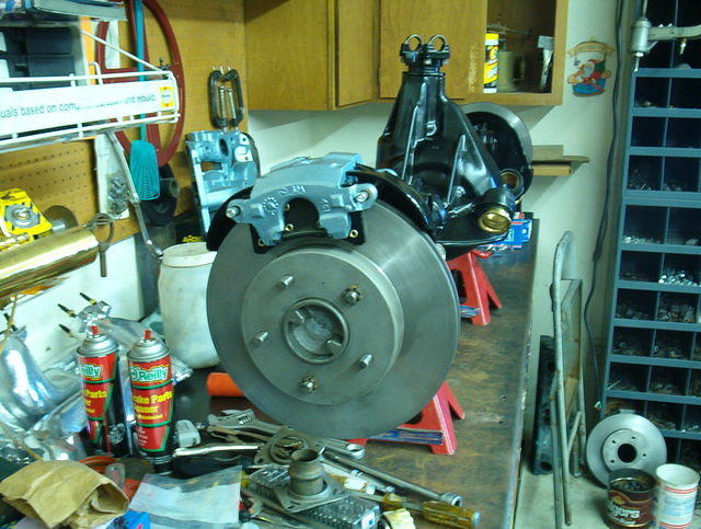 In this process Jim and I definately paid our pound of flesh to make this baby.  The differential fought us the whole way.  First I had to machine his pinion bearing to fit my custom solid steel pinion spacer.  Then we had to take what seemed to be a w...