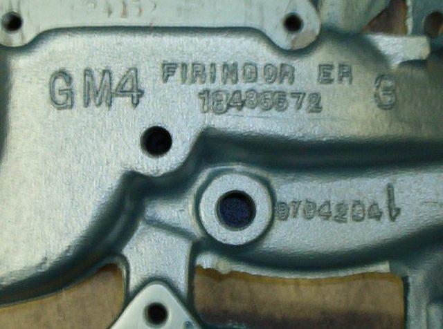 I have yet to figure out the meaning of the GM4.  It may indicate the casting plant that produced the intake manifold.  Anyone know about that? Let me know.