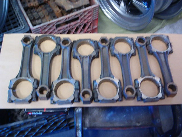 Here is a set of the old cast iron connecting rods.  This is the real question.  Do you feel lucky today?  Shall we build your motor will 40 year old rods that have been thru one engine failure allready?