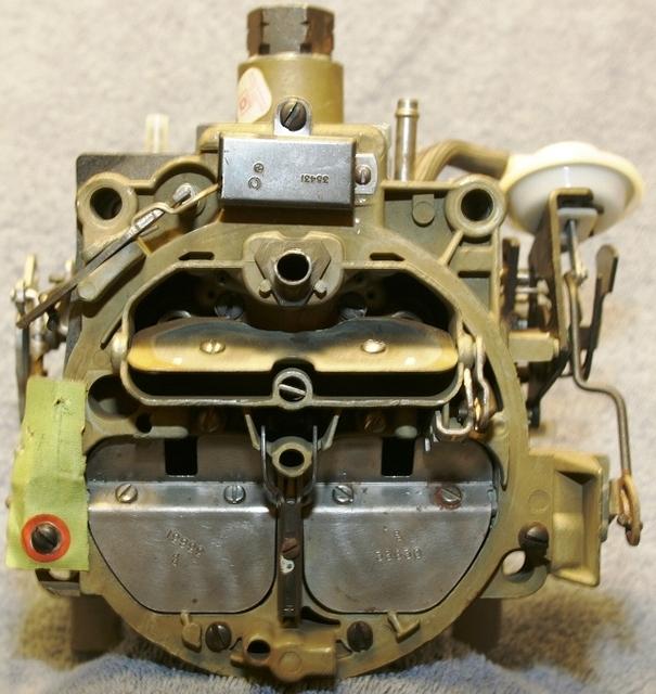 You will notice the nice little burlap tag on the rear secondary flap retention screw.  These carbs had this tag.  Kinda a neat appearing identifier of an OEM carburetor.  Yes I can make a carb look this ugly.