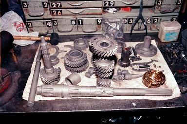 Here is an example of all the items that I have to change to rebuild your Muncie Transmission.  It takes quite a bit of knowledge to put together a nice transmission like this.  You should consider yourself fortunate.  Not many people will get any more.