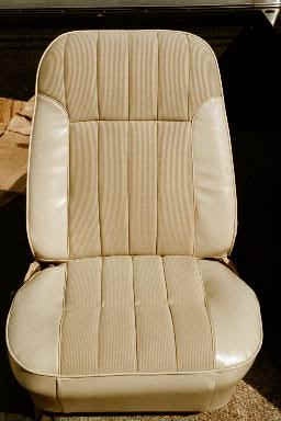 Well here is the correct 69 Firebird Parchment Interiors.  You should see the Comfort Weive inserts.  Yes that is correct not that fake garbage in your overseas upholstery kit.  US made Comfort Weive.