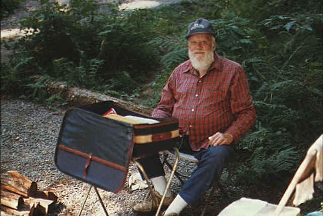 Here is my Dad.  He is having a fun time on one of our campouts.  He is a hoot to bring along.  Cooks for food.  Keeps the scraps from collecting in the garbage.  Always has a fond word for good looking women.  I am looking forward to taking him back t...