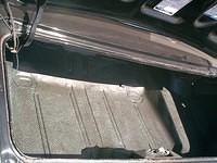 Here is another shot of the trunk floor after treatment. There is still more spatter paint to shoot