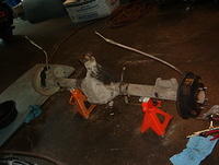 Here sits the old ugly ten bolt rear differential.  You will get to see me make it into all the Differential it can be.