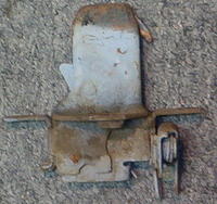 Here is the Hood Latch for a 69 Firebird.  These are a very difficult item to restore correctly.  They have to be taken apart and the metal components have to be plated and painted into the correct colors and hues.  This is the difference between a bac...