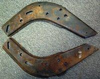 Talk about the other hard items to find. These are a pair of non damaged Front Bumper Horns. Unfortunately we did not have to blast and paint these items. Usually we apply our exclusive coating as a Rust Prevention Solution. In this case they want ...