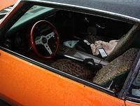 Custom Grant Steering Wheel with Cheetah Seat Covers