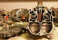 You can see the rear secondary ventury plates.  Just look at those cavernous holes for fuel flow.  How can you not like this Carburetor?