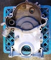 We take the time to clean the parts that are exposed to the inside of the block and the outside of the block.  The corrosion and etc is best left alone in the water pump area.  It acts like a protector.