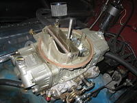 Wow!  What happened to the correct Carter Carburetor?  I guess it went for a walk about and a Holley replaced it.