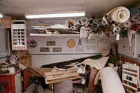 A work table long ago covered with fabric for that job of your own.