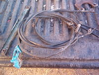 68 Firebird RamAir Two Heater Cables.  Slightly burnt around the edges.  Will not slide.  NOS and never used.  What a shame