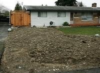 Well, we had to build a gate on both sides to cover that shoddy work.  It had to be built high enough to hide the other fence in the back and also out of the same cedar.